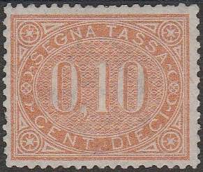 1869 - 10 c. bruno arancio n. 2. Con ... 